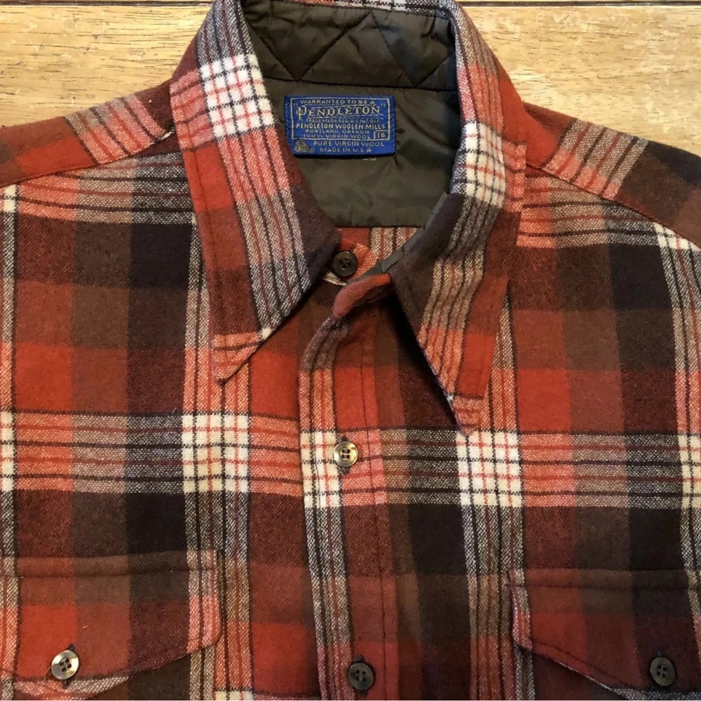 Pendleton Button Front Shirt 100% Pure Virgin Woo… - image 2